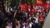 Armenia -- The Armenian Communist Party holds a May Day demonstration in Yerevan, 1May2014..