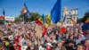 Proteste antiguvernamentale la Chișinău, 4 octombrie 2015.