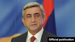 Armenia -- President Serzh Sarkisian delivers a speech in Moscow, 16Nov2010.