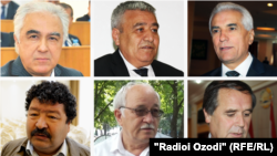  Saidjafar Usmonzoda, Akbarşah Iskandarow, Hamrohon Zarifi, Şakirjon Hakimow, Ahmadşah Kamilzoda we Abdulfayz Atoý.